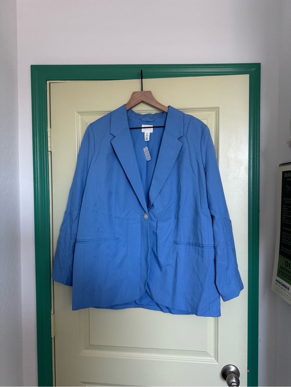 H&M Light Blue Single-Button Women's Blazer